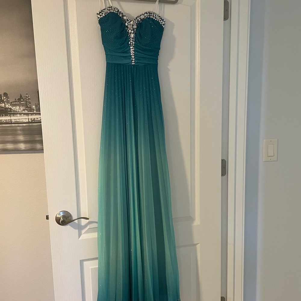 Xtraordinary Teal Sparkly Dress